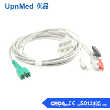 MEK MP1000 One piece 3-lead ECG Cable with leadwires,clip